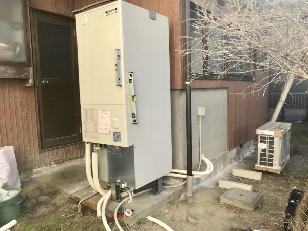 【岐阜県各務原市 Ｋ様邸】エコキュート工事